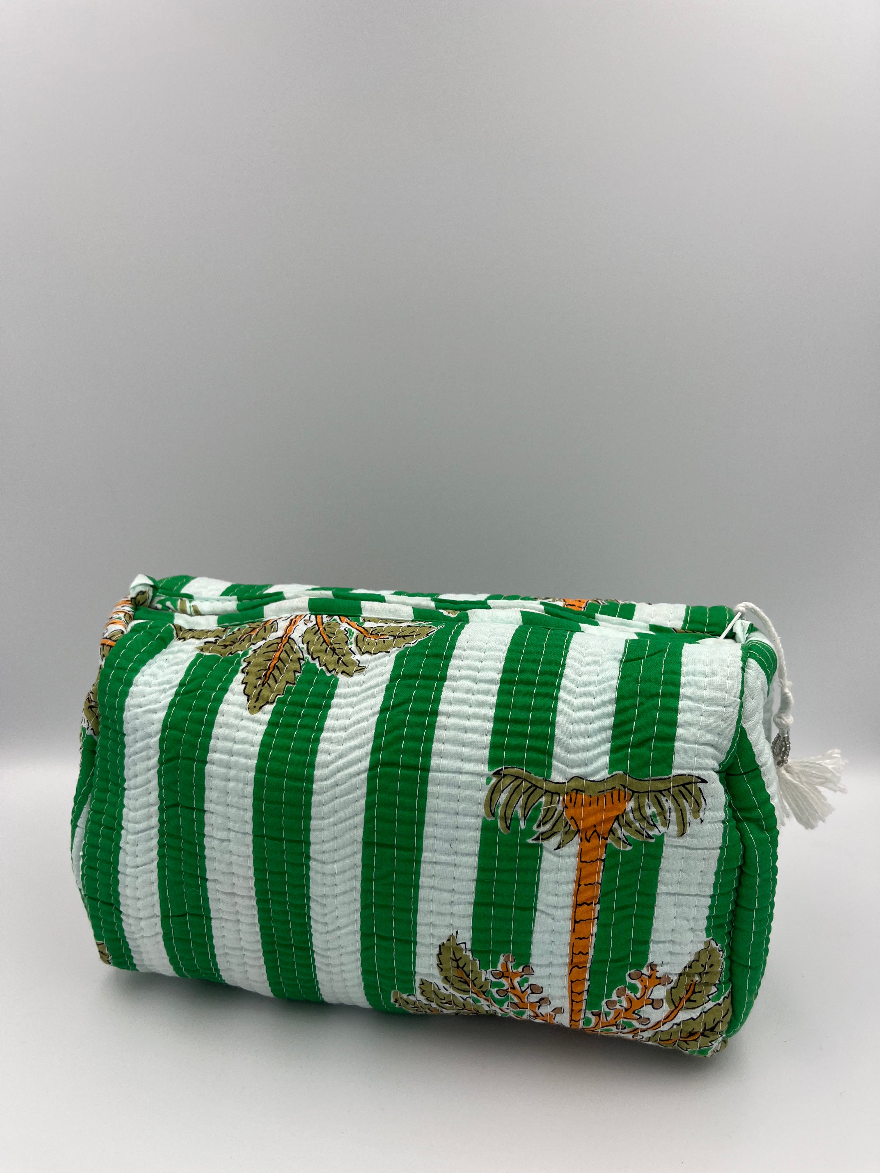 Toilettas – groen/wit – maat L