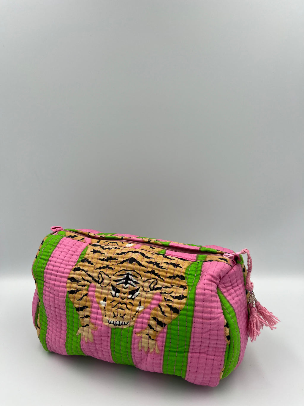 Toilettas – roze-groen – maat M