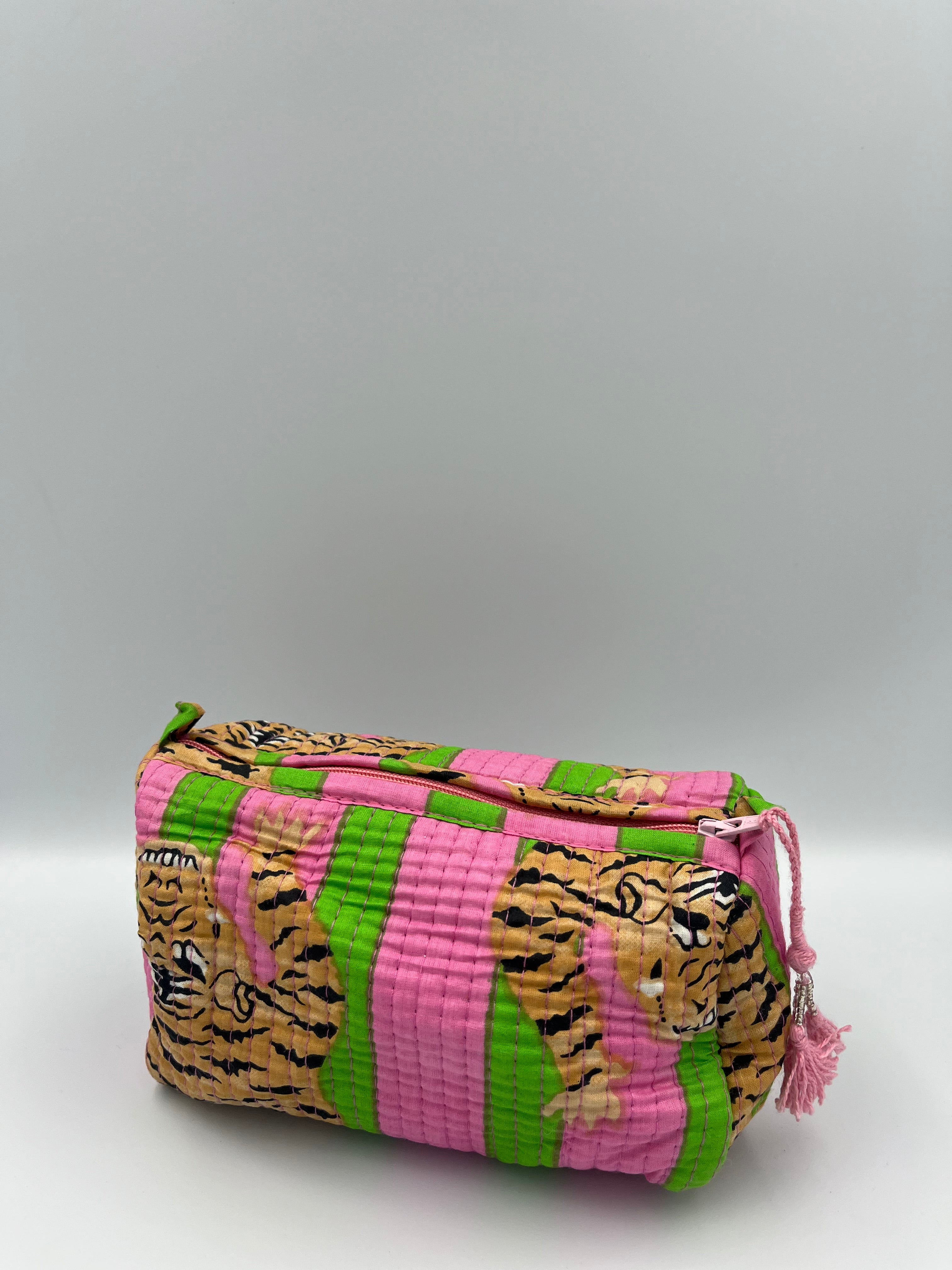 Toilettas – roze-groen – maat S