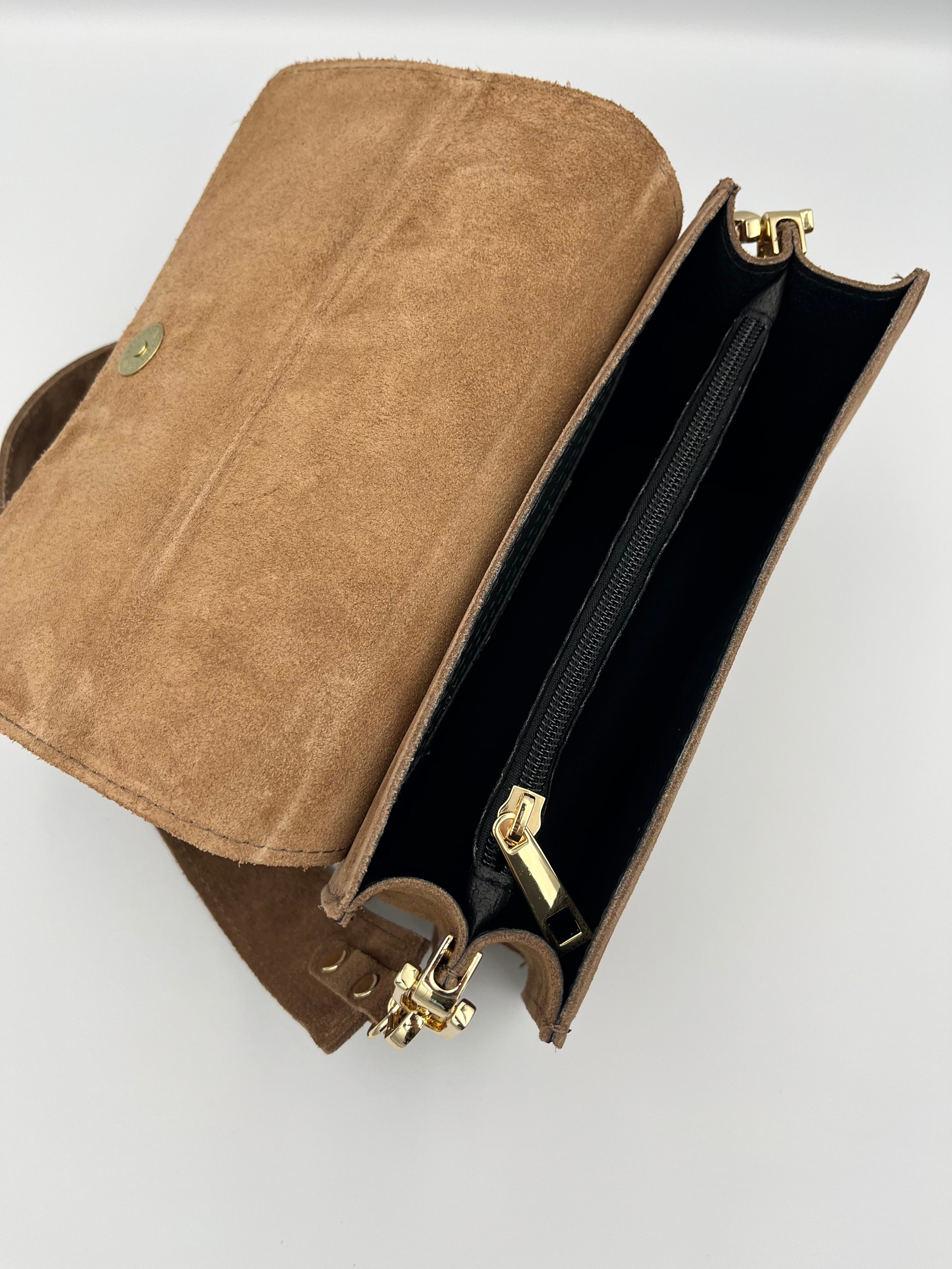 Bella Bag – Suède Bruin - 100% echt leer