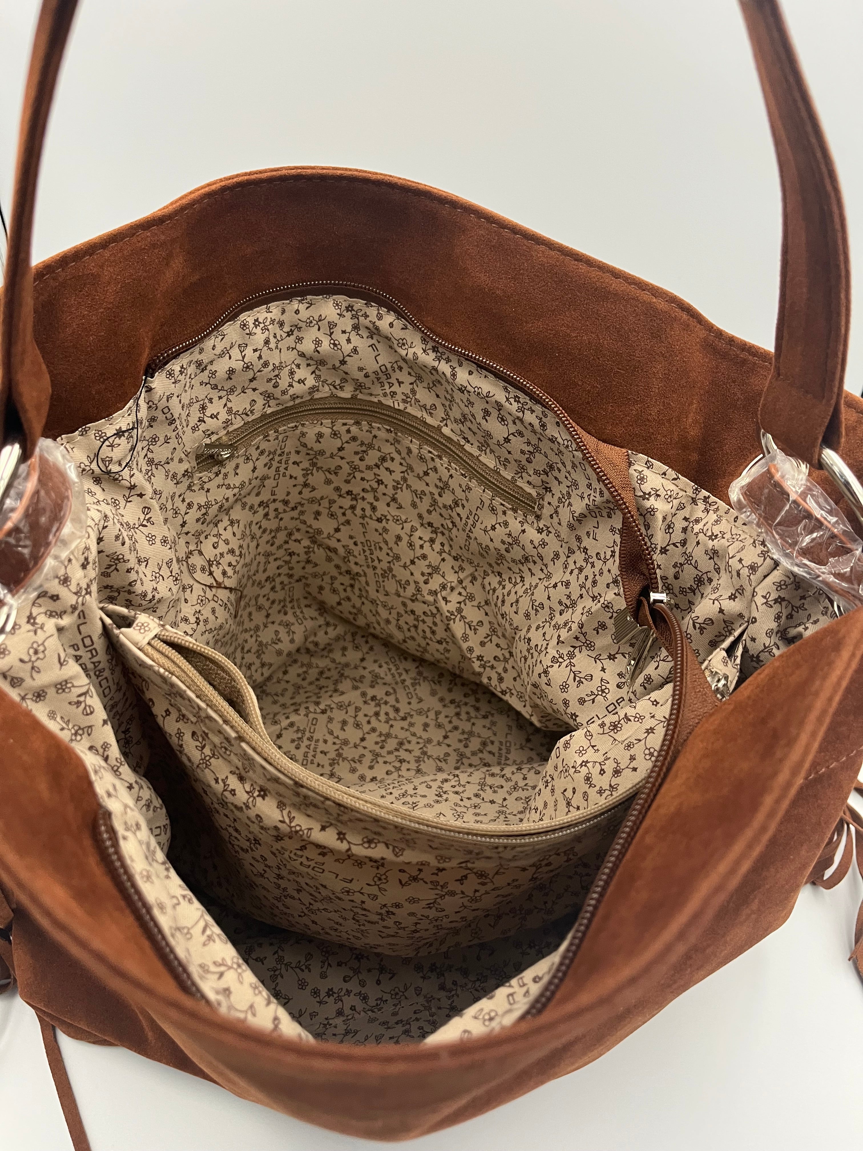 Harper Bag – Cognac Suède Look